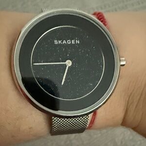 Skagen Black and Silver watch